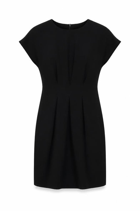 Front view of Asos Women's Black Dress, size 6, Short Sleeve, Elegant