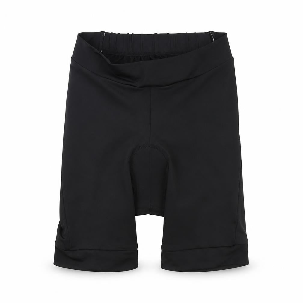 Front view of Decathlon Men's Black Biker Shorts M - Cycling Performance