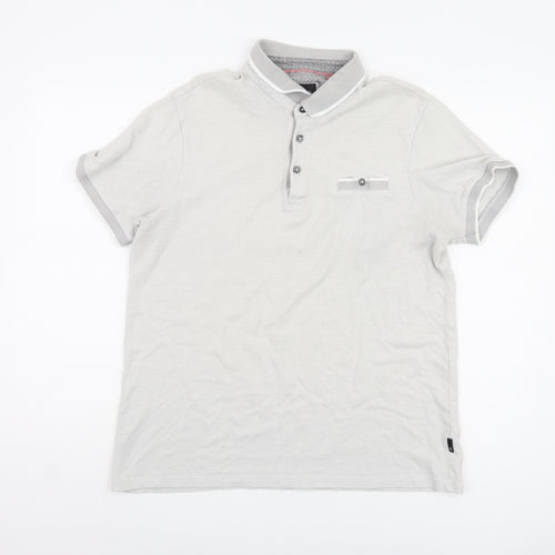 Burton Menswear London Polo Shirt L White Casual