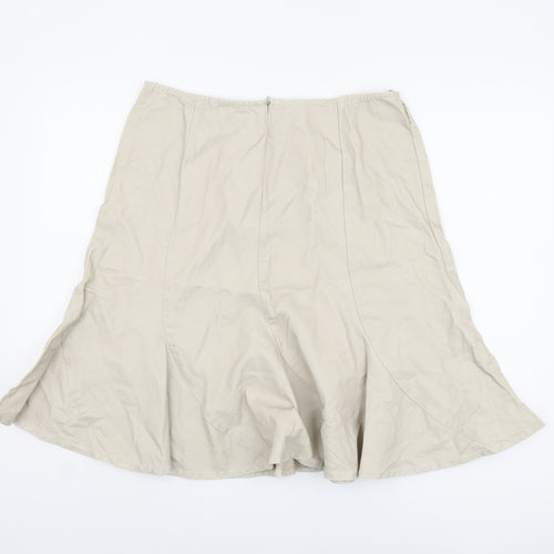 Per Una Women's Beige Flare Skirt, Size 16