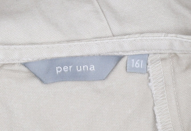 Per Una Women's Beige Flare Skirt, Size 16