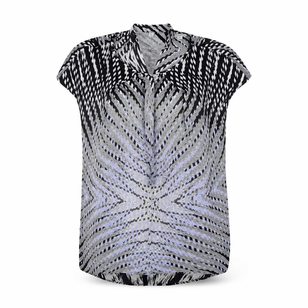 Front view of Fenn Wright Manson Women's Geometric Blouse, size 14