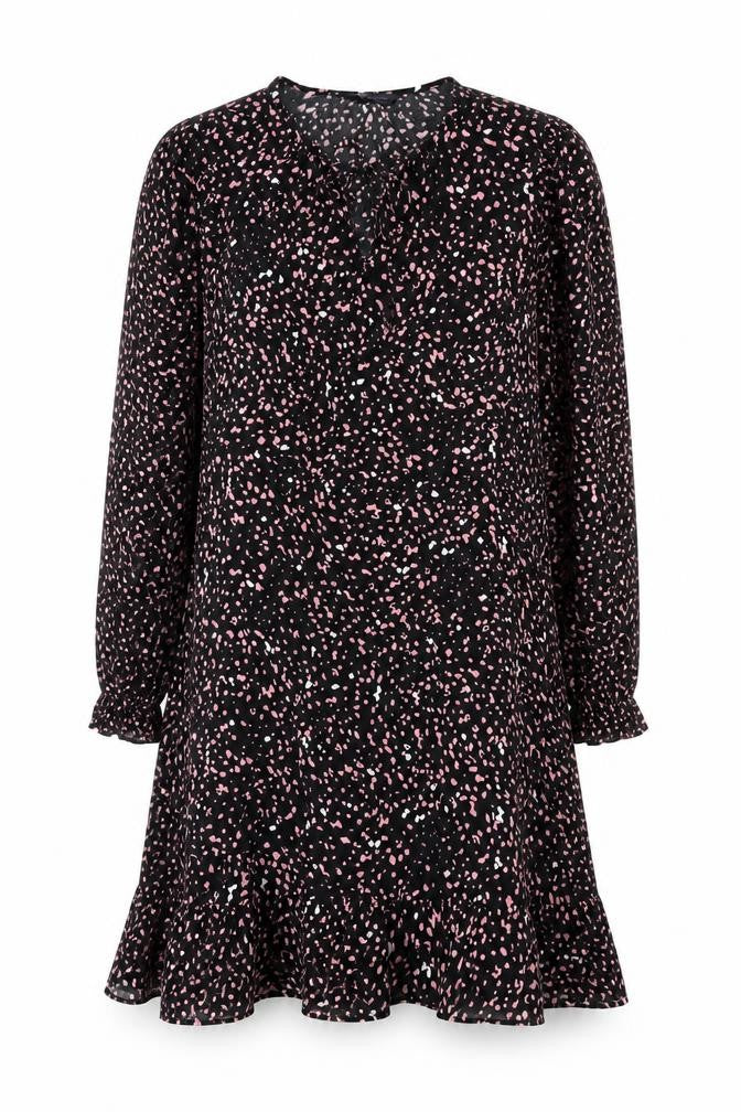 Front view of Marks & Spencer Women's Black Long A-Line Dress, size 20