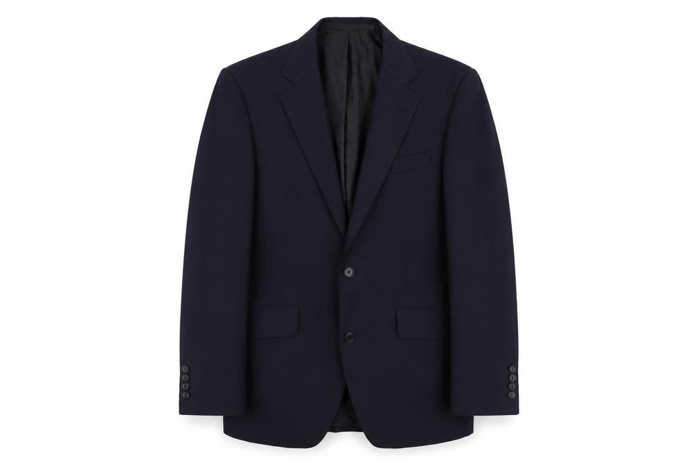 Front view of Dehavilland Men's Black Blazer, Medium, Regular Fit