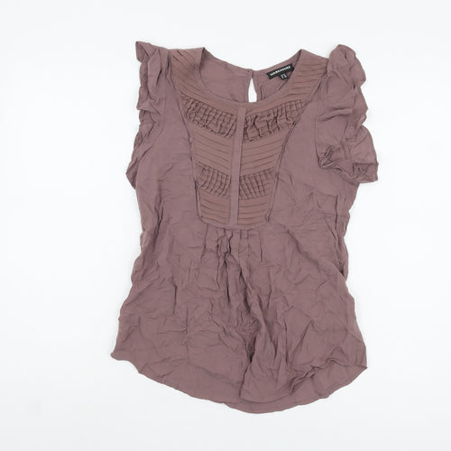 Warehouse Women's Purple Sleeveless Blouse Size 10