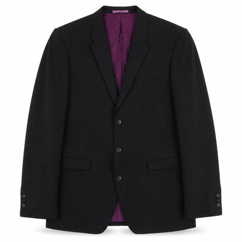 Next Men's Formal Black Blazer 42L Striped Jacket
