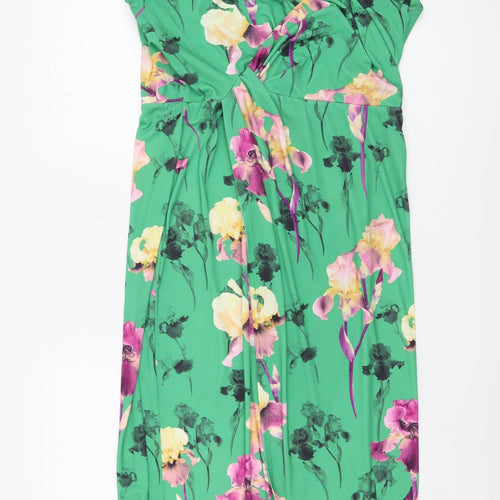 ASOS Floral Green Dress, Women's Size 16, Multicoloured