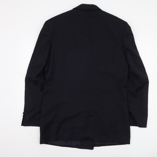 Pierre Balmain Men's Blue Wool Double-Breasted Blazer 40L