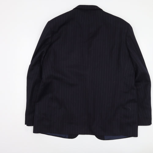 High and Mighty Men's Navy Striped Suit Jacket 48R