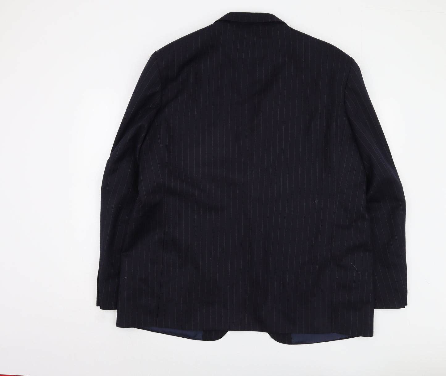 High and Mighty Men's Navy Striped Suit Jacket 48R