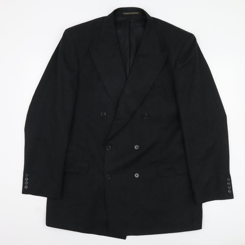 Marks and Spencer Men's Black Wool Blazer 42L