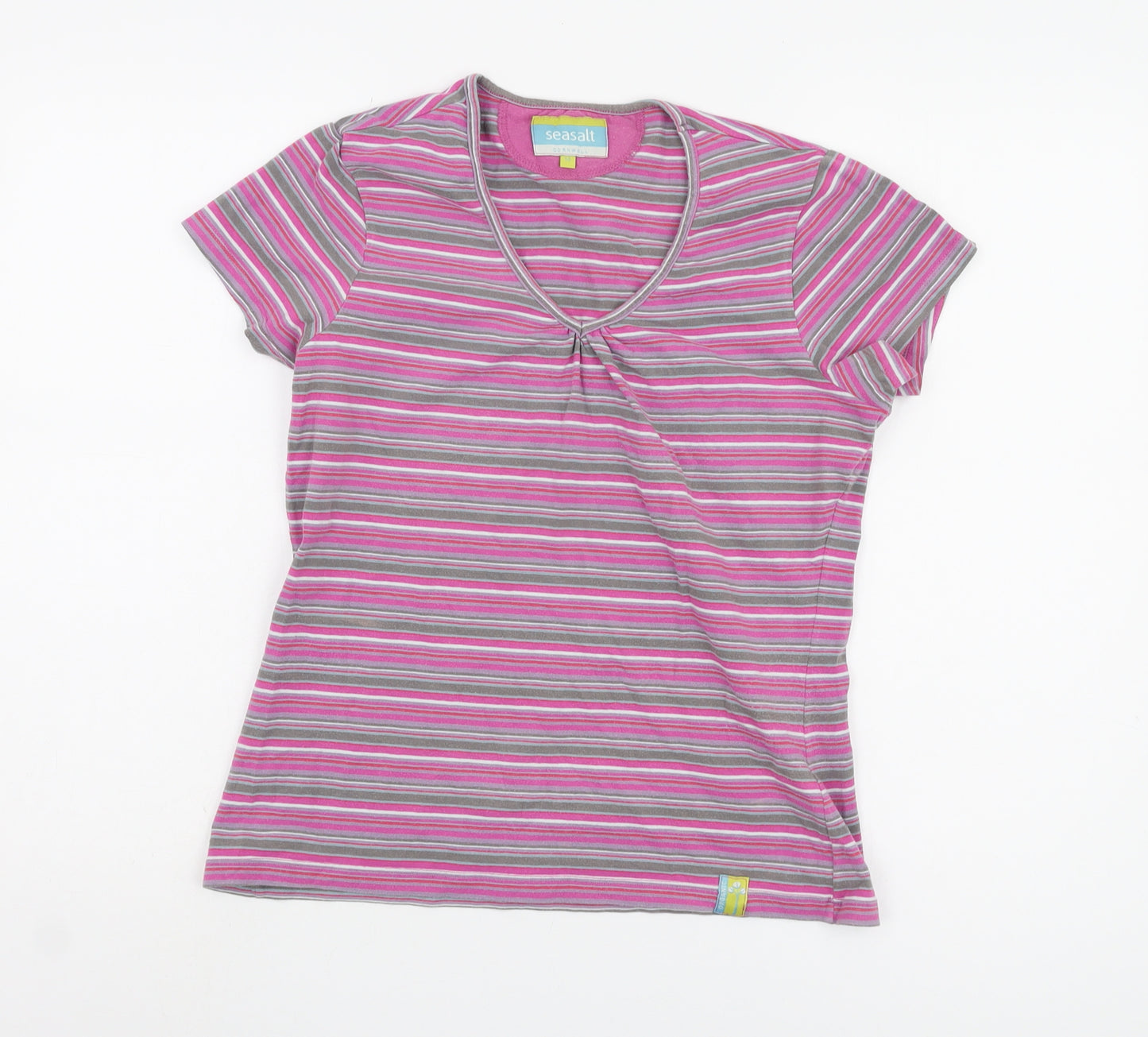 Seasalt Women's Multicoloured Striped T-Shirt Size 14