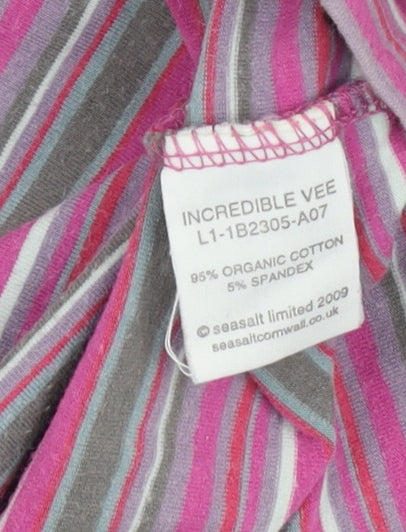 Seasalt Women's Multicoloured Striped T-Shirt Size 14