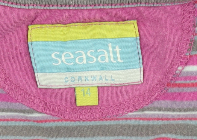 Seasalt Women's Multicoloured Striped T-Shirt Size 14