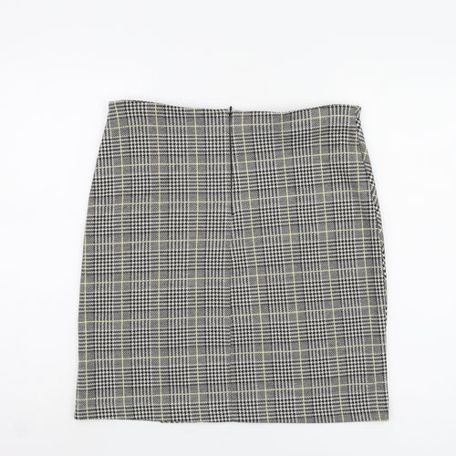 M&Co Women's Yellow Check Pencil Skirt Size 12