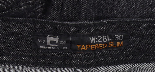 Burton Men's Black Slim Tapered Jeans Size 28