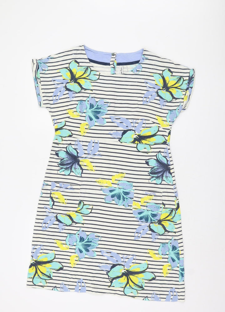 Weird Fish Women's Blue Floral Dress Size 12