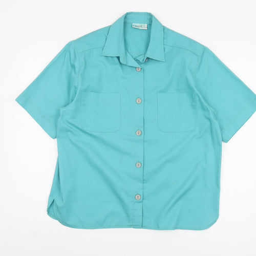 Eastex Women's Blue Button-Up Shirt Size 14