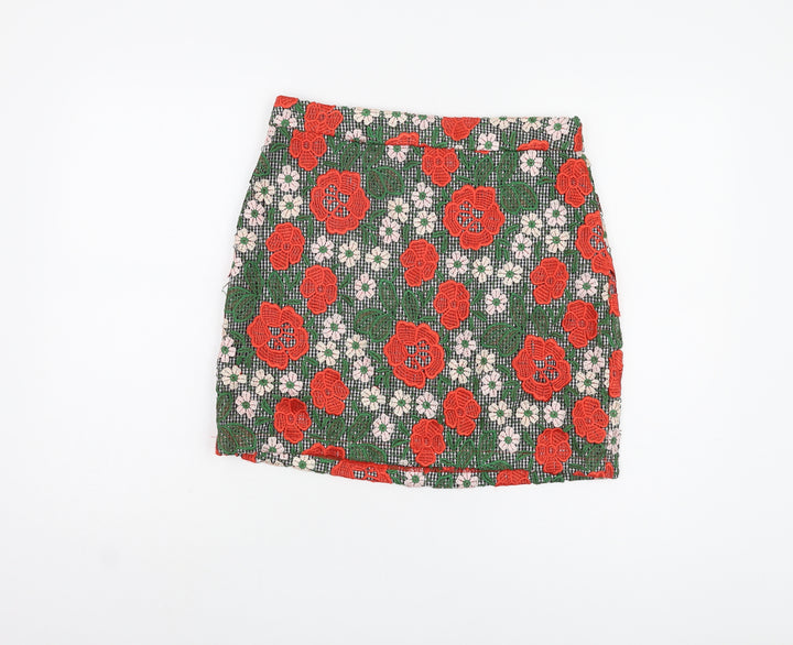 Topshop Women's Floral Mini Skirt UK 12