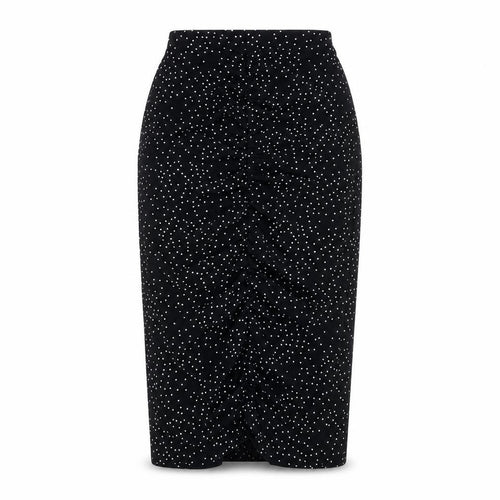 Zara Women's Black Polka Dot Midi Pencil Skirt XS