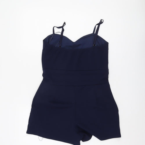 Quiz Women's Blue Sleeveless Playsuit Size 14