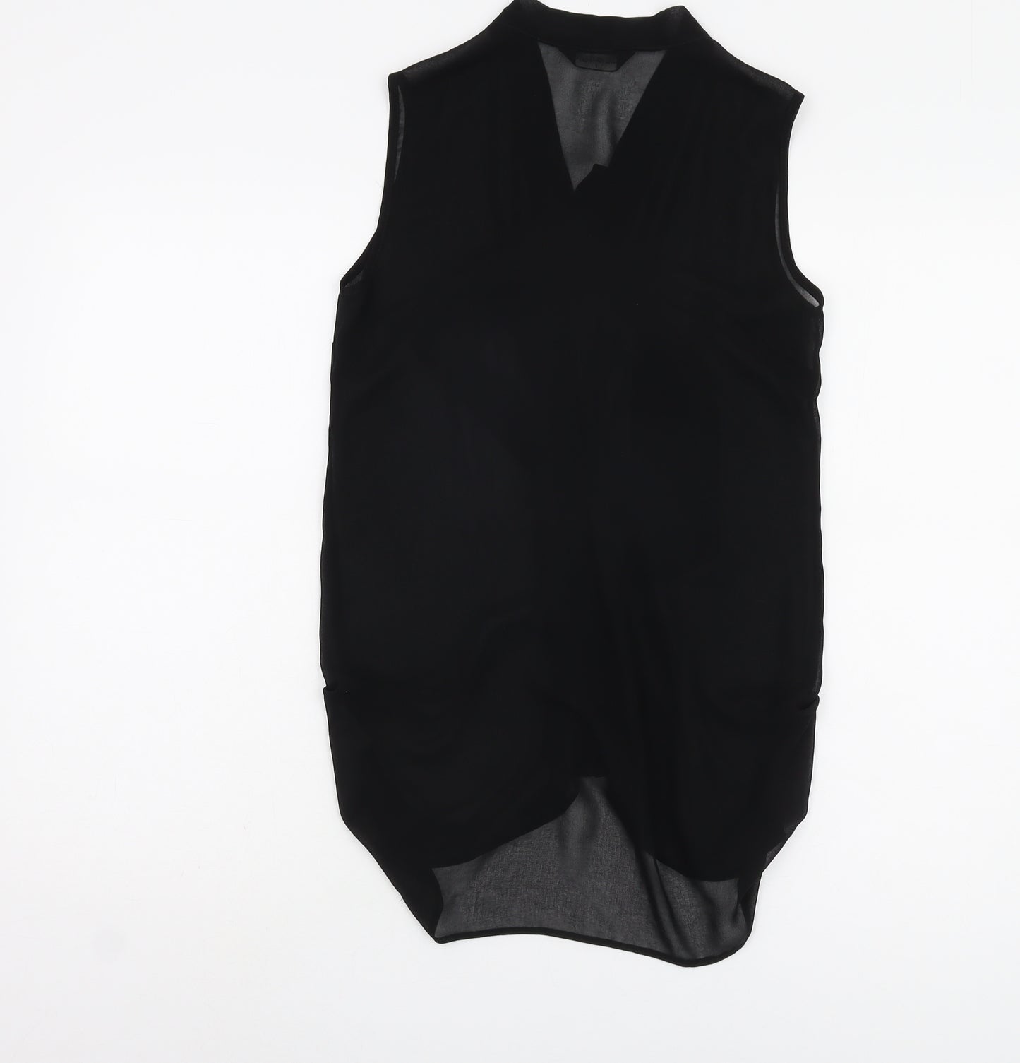 Miss Selfridge Black Sleeveless Blouse Women Size 8