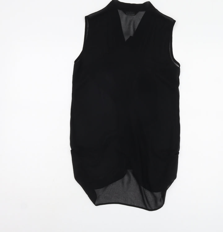Miss Selfridge Black Sleeveless Blouse Women Size 8