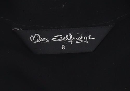 Miss Selfridge Black Sleeveless Blouse Women Size 8