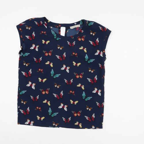 Abercrombie & Fitch Women's Blue Butterfly Blouse, S