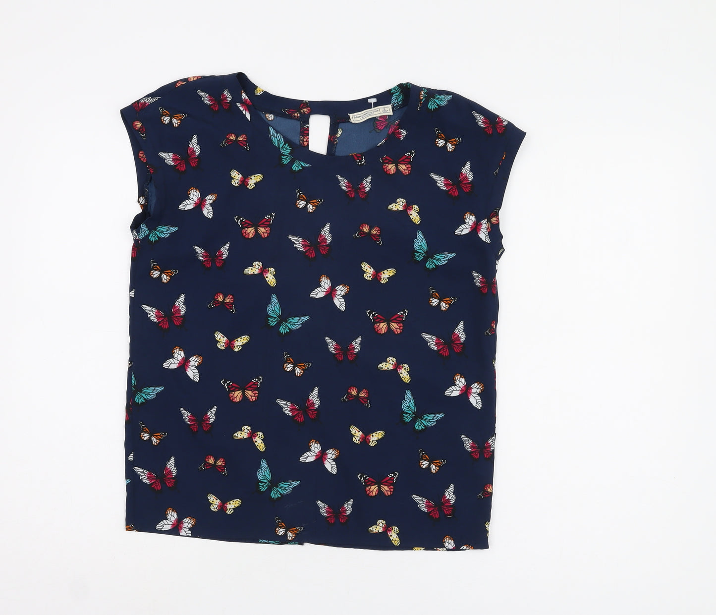 Abercrombie & Fitch Women's Blue Butterfly Blouse, S