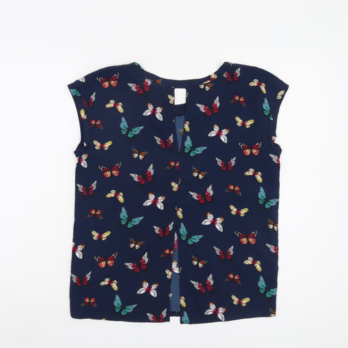 Abercrombie & Fitch Women's Blue Butterfly Blouse, S