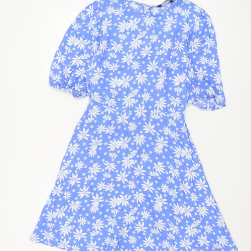 Marks and Spencer Women's Blue Floral A-Line Dress
