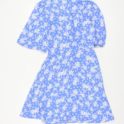 Marks and Spencer Women's Blue Floral A-Line Dress