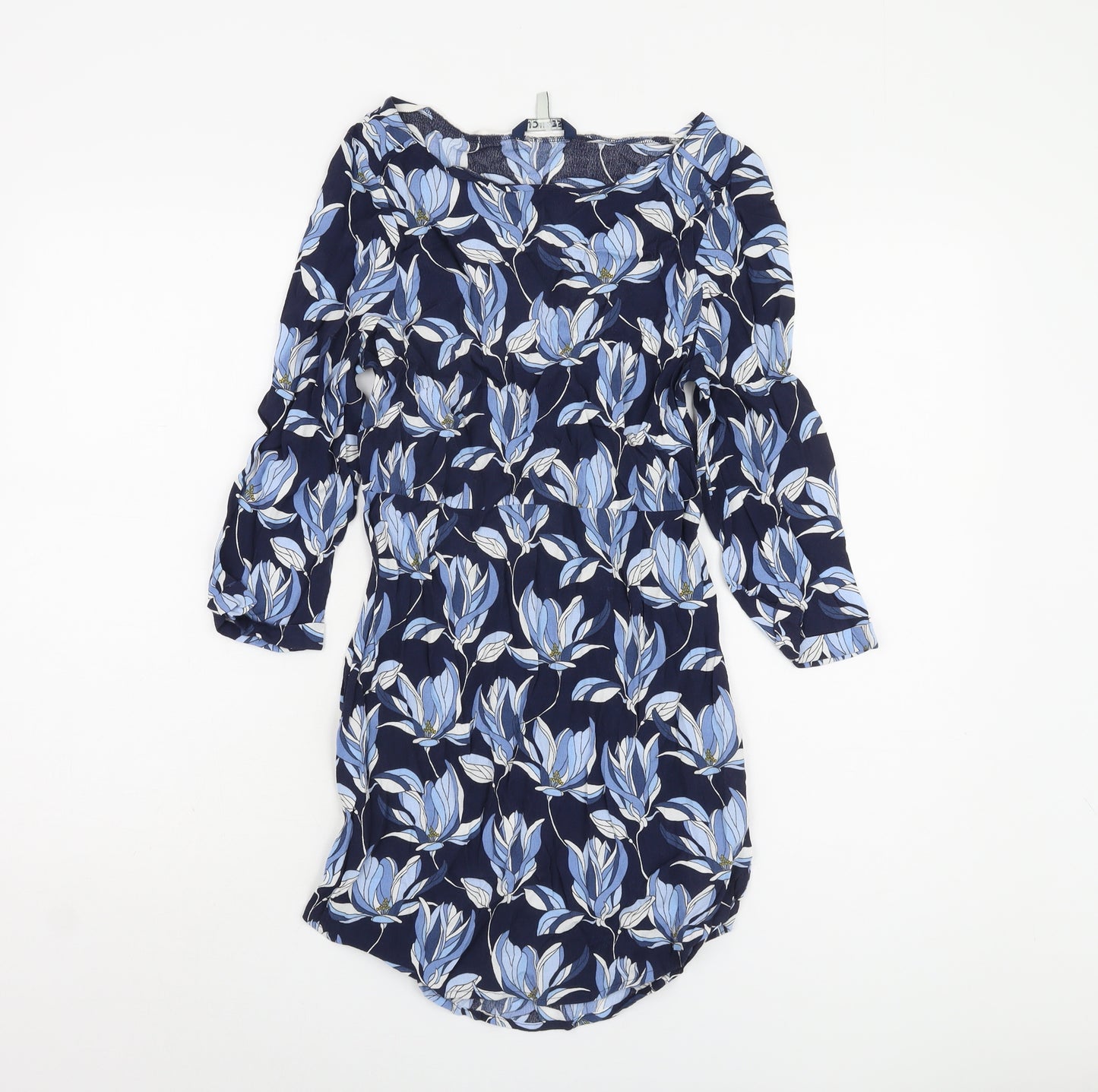 Joules Women's Blue Floral Dress, Size 8, Viscose