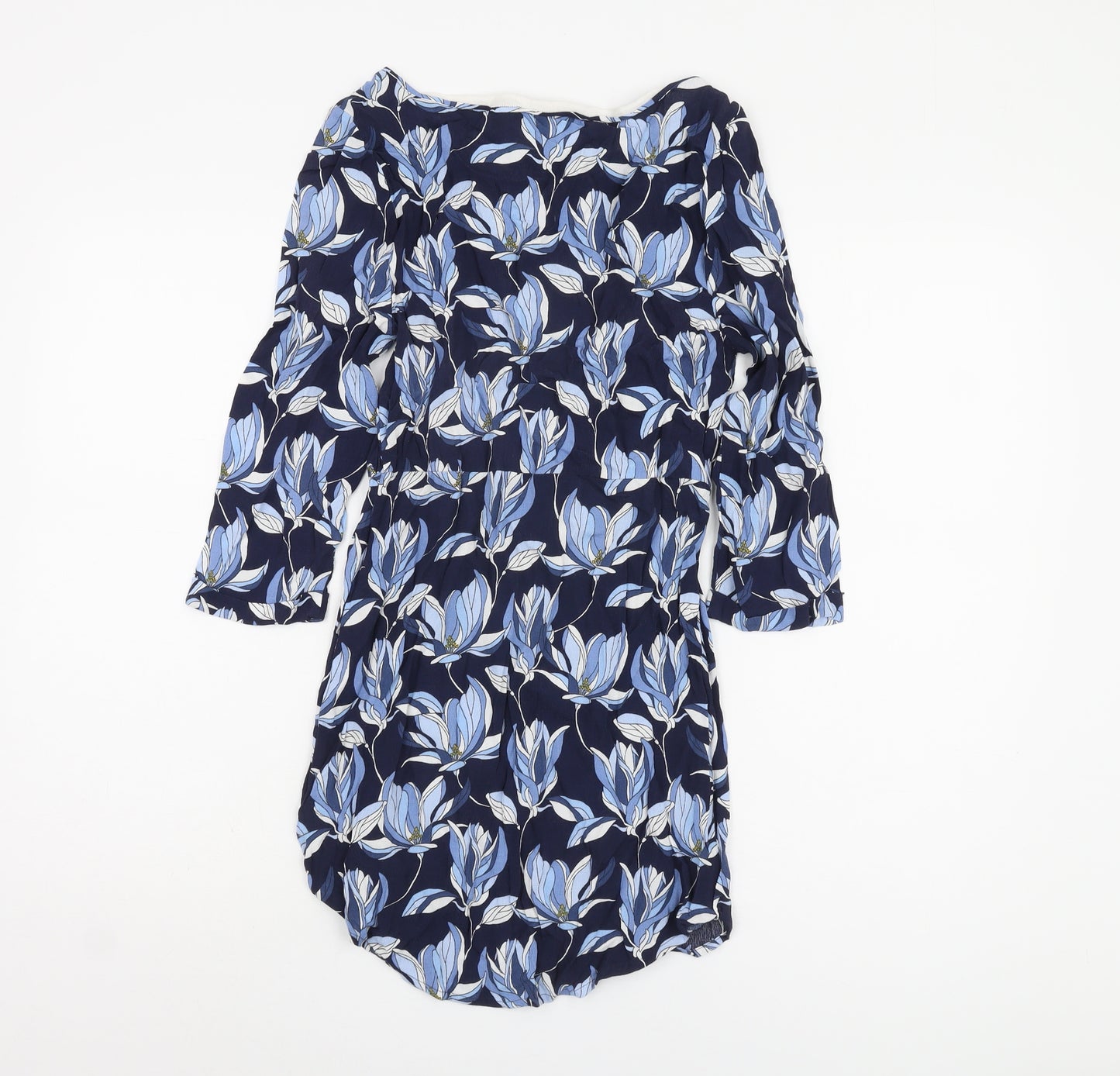 Joules Women's Blue Floral Dress, Size 8, Viscose