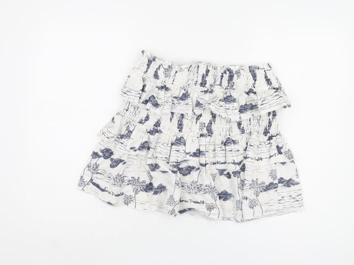 Cotton On Women's White Ruffled XL Skirt