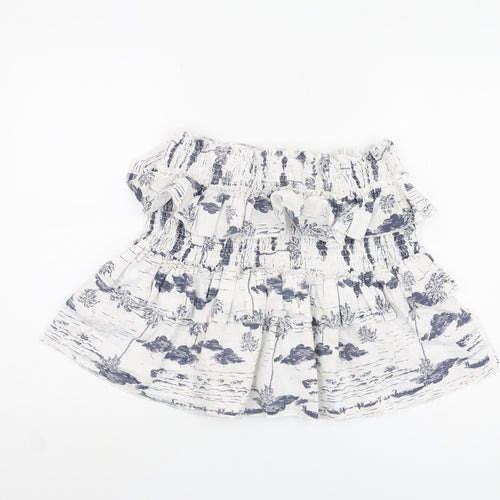 Cotton On Women's White Ruffled XL Skirt