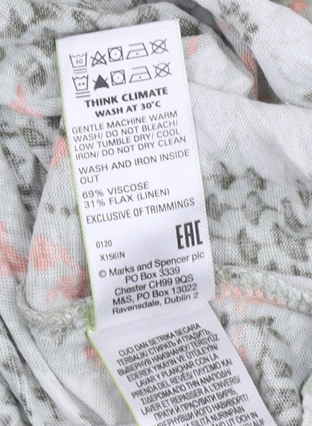 Marks and Spencer Women's Floral T-Shirt, Size 12, Multicoloured