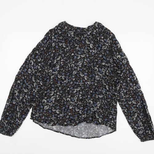 Marks and Spencer Women's Black Paisley Blouse Size 8