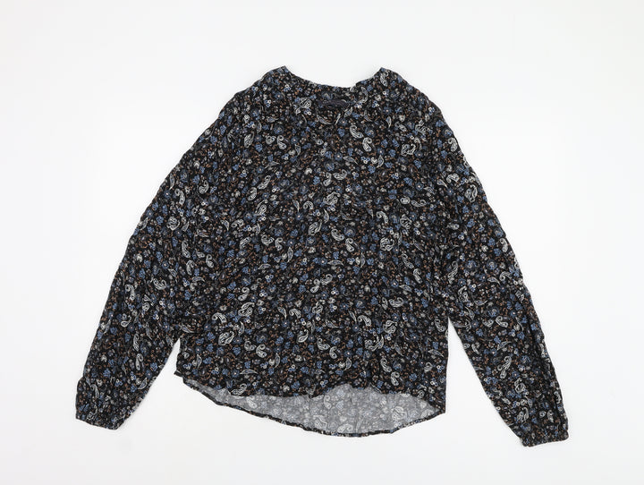 Marks and Spencer Women's Black Paisley Blouse Size 8