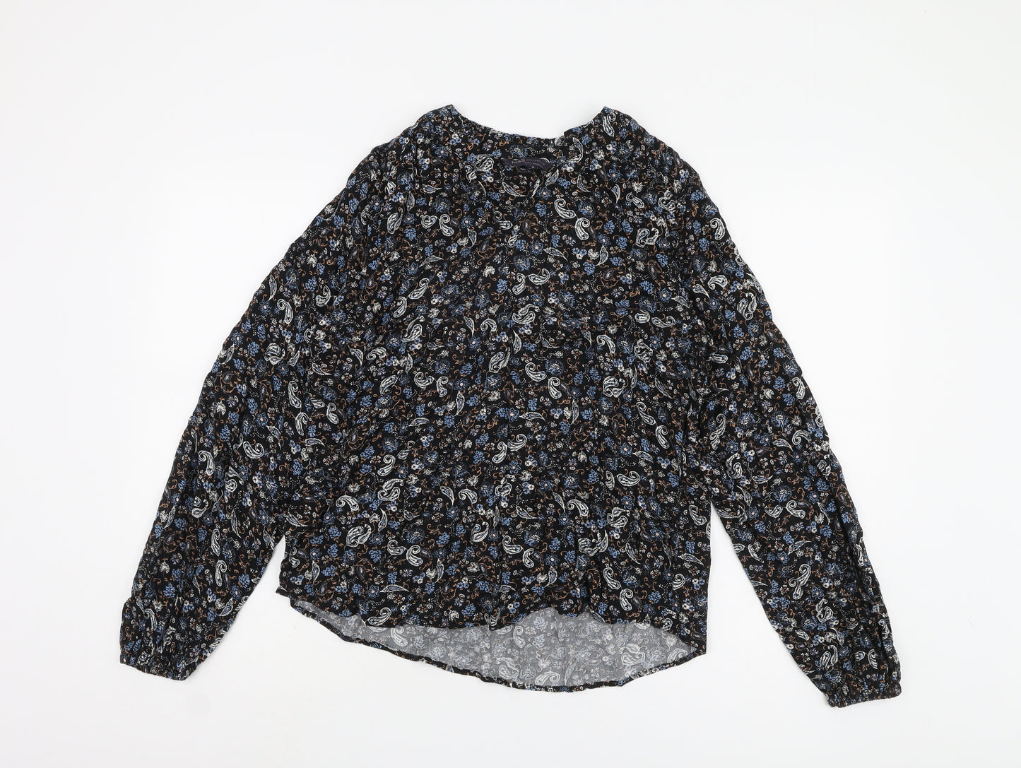 Marks and Spencer Women's Black Paisley Blouse Size 8