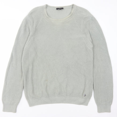 Jeff Banks Men’s Grey Cotton Pullover, Medium