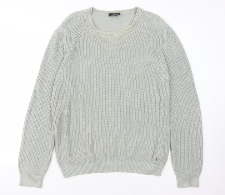 Jeff Banks Men’s Grey Cotton Pullover, Medium