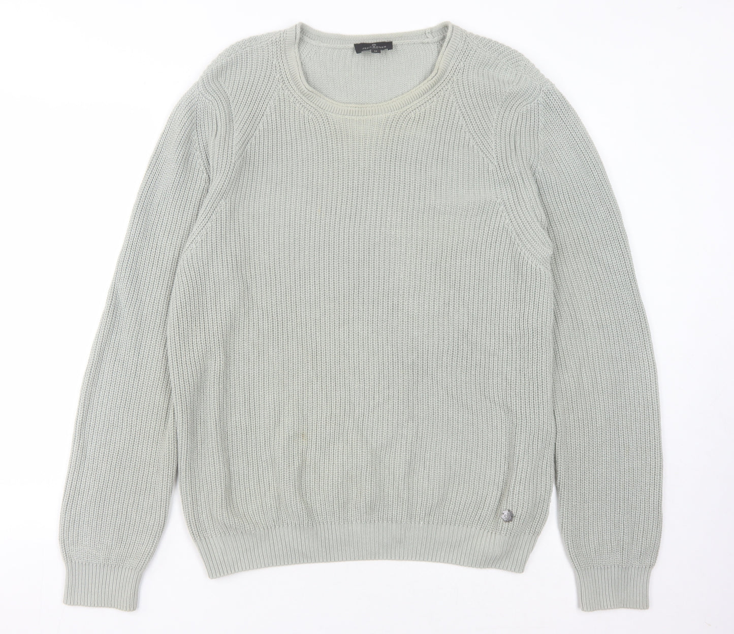 Jeff Banks Men’s Grey Cotton Pullover, Medium