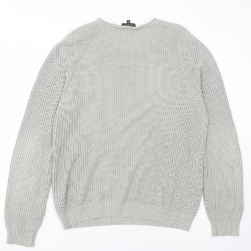 Jeff Banks Men’s Grey Cotton Pullover, Medium