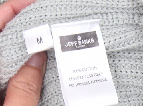 Jeff Banks Men’s Grey Cotton Pullover, Medium