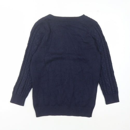 H&M Women's Blue Cable-Knit Pullover Jumper, Size S