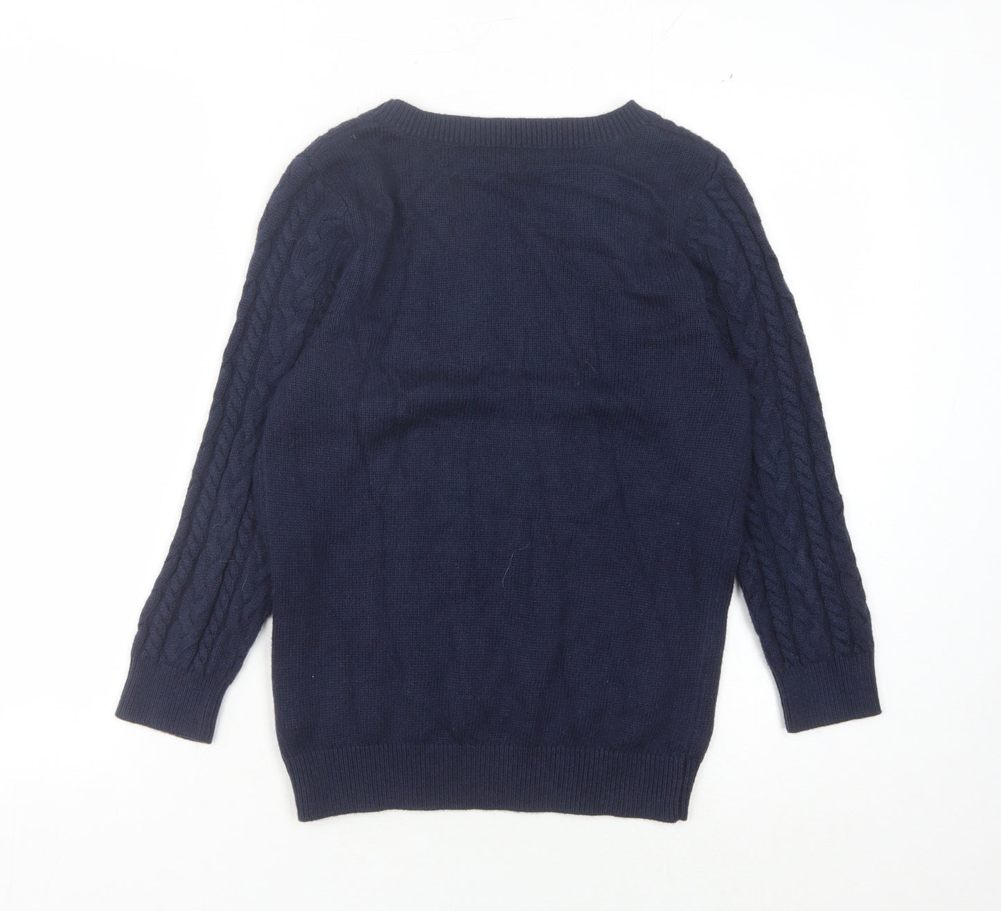 H&M Women's Blue Cable-Knit Pullover Jumper, Size S