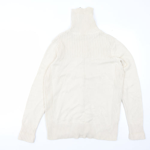 Marks and Spencer Women's Beige Full Zip Cotton Jumper