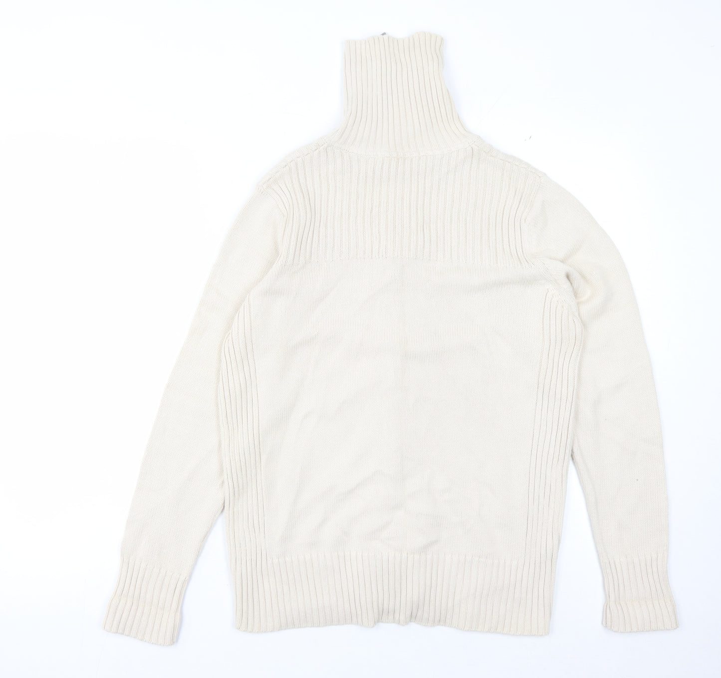 Marks and Spencer Women's Beige Full Zip Cotton Jumper